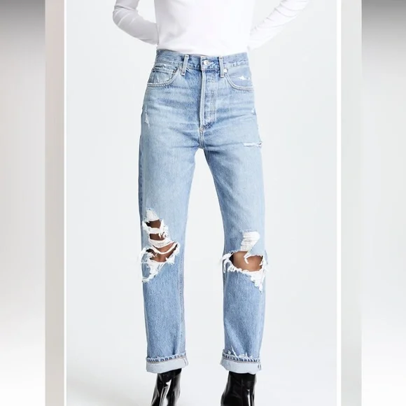 Agolde 90s Mid Rise Straight Fit Jeans - Picture 1 of 8